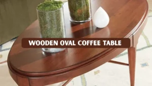 Wooden Oval Coffee Table